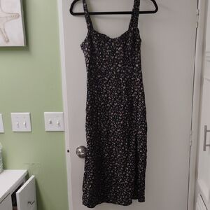 Zara Dark Floral Midi Dress